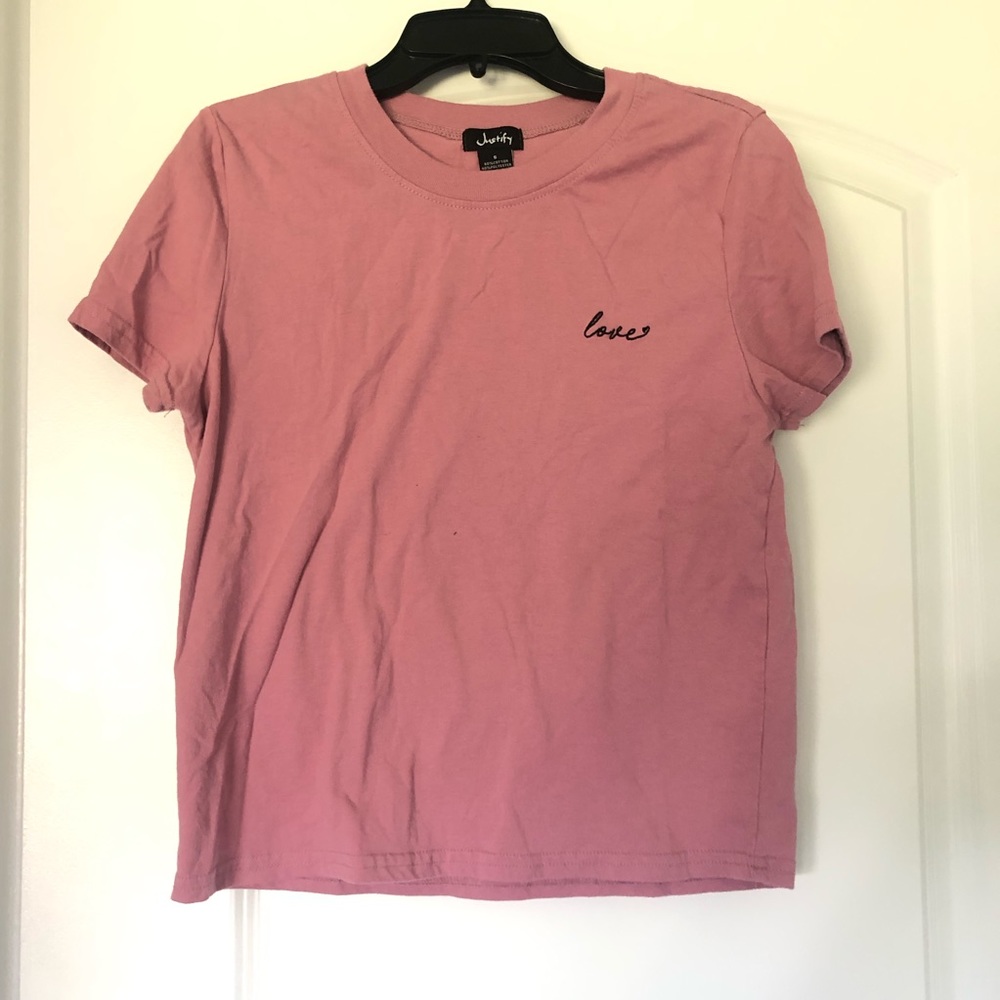 Mauve Pink Love Crop Top